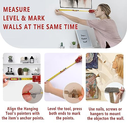 All in One Picture Hanging Tool Kit with Level, Portable Picture Leveling, Picture Hanging Level for Hang Pictures, Mirrors, TVs - style: 10MM