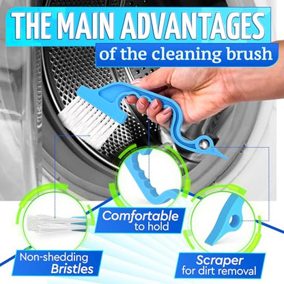 Cleaning Brush Window Mold Cleaner - Window Track & Sill Cleaning Tool, Deep Clean Scrubber for Sliding Doors & Windows Grooves, Household & Car Detailing Brush Kit - color: Blue 1 Pcs