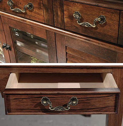 Uenhoy 6 Pcs 3.75 Inch Vintage Drop Bail Drawer Pulls Bail Handle Drop Pulls Antique Bronze Cabinet Pull Handles (3.75" Hole Spacing, 4.5" Total Length) (Pack of 2) - size: 3.75 Inch Hole Spacing (Pack of 2)