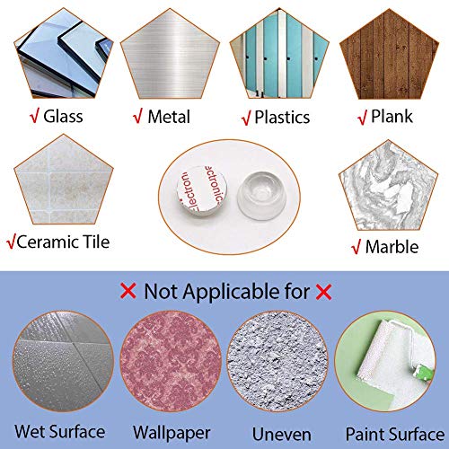 18pcs Furniture Bumpers, Silicone Adhesive Clear Bumpers Noise Dampening for Door Cabinet Drawers - size: 18mm/21mm, 10.5mm