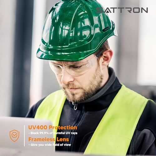 Clear Safety Glasses 24PK, Protective Eyewear Polycarbonate Lens with Rubber Temples ANSI Z87.1 Anti-Scratch Impact Resistant Eye Protection for Work, Lab, Construction Clear Lens/Black Frame - color: 24pack Clear Lens/Black Frame