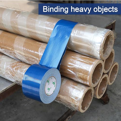 BOMEI PACK Dark Blue Sticky Duct Tape Heavy Duty Strong Industrial Color Duct Tape 3.6inch x 72yds for Packing and Repairing 1Pack - color: Dark Blue