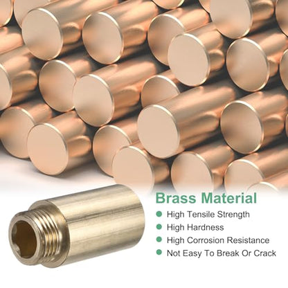 M METERXITY Shower Head Extension Arm, Brass G1/2 Male to Female Extension Pipe Fitting Adapter with PTFE Thread Seal Tape for Shower/Faucet, Pipe Plumbing Coupler 1.97"/50mm 3-Pack - size: 1.97"/50mm