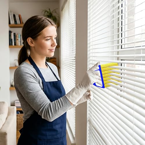 3pcs Window Blind Cleaner Duster Tool,2026 New Cleaning Tools,7 Fingers Washable Microfiber Dusters for Cleaning,Crevice Cleaning Brush, Duster for Venetian Blinds & Air Conditioner Vents（Blue - color: Blue