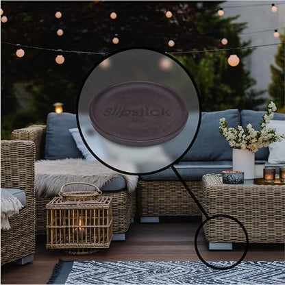 Slipstick Universal Non Slip Rubber Protector Pads (Set of 4) 3 Inch Round Gripper Pads to Prevent Sliding and Protect Hard Surfaces, Brown, CB755 - size: 3 Inch