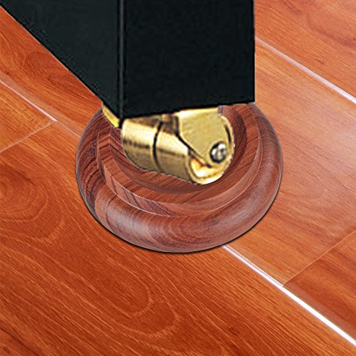 Upright Piano Caster Cups,Premium Quality Hardwood Rosewood Piano Caster Pads Furniture Leg Pad Set of 4, with Non-Slip Moisture-Proof& Anti-Noise Felt Pads for Hardwood Floor Protectors (Rosewood) - color: Rosewood