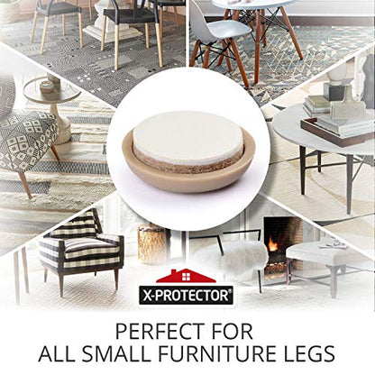 Chair Sliders X-PROTECTOR – Furniture Sliders 40 pcs Carpet Sliders 1” – The Best Furniture Moving Pads – Premium Chair Leg Floor Protectors – Slide Effortlessly with Chair Pads & Protect Your Floor! - size: 40 PCS 1", Self-Adhesive