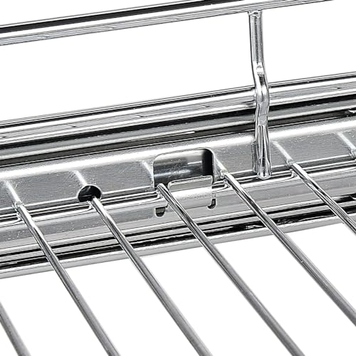 OCG Pull Out Cabinet Organizer (18" W x 21" D), Pull out Drawers, Cabinet Pull Out Shelves for Base Cabinet Organization in Kitchen Bathroom Pantry, Bottom Mount, Chrome Finish - size: 18"w X 21"d, 1 Tier