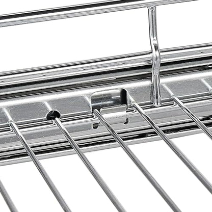 OCG Pull Out Cabinet Organizer (12" W x21 D), Pull out Shelves for Kitchen Cabinets, Slide Out Drawers for Base Cabinet Organization in Kitchen Bathroom Pantry, Bottom Mount, Chrome Finish - size: 12"w X 21"d, 1 Tier