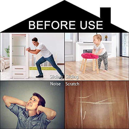 Non Slip Furniture Pads -48pcs(1+2+2)" Furniture Grippers Hardwood Floors, Non Skid for Furniture Leg,SelfAdhesive Rubber Furniture Feet, Anti Slide Furniture Floor Protector for Keep Couch Stoppers - size: 12pcs 1",20pcs 1",8pcs 2",8pcs 2*2"