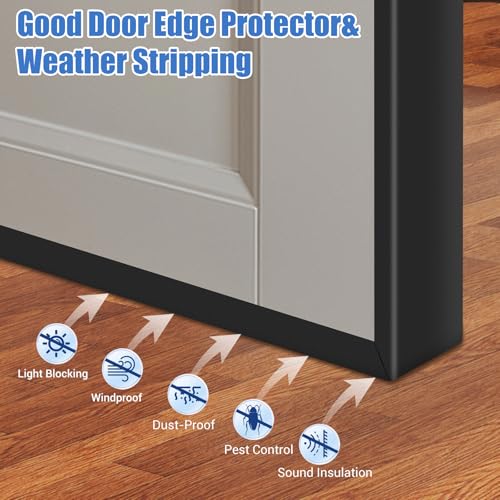 Rubber Edge Trim, 1-3/4 inches Self-Adhesive U Channel Edge Protector for Woods, Flexible U Shaped Peel and Stick Edge Banding, Edge Guard, Fit 1.75"(44mm), 10Ft, Black - size: Fit 1-3/4"- L10'