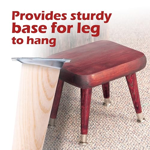 WADDELL Furniture Leg Mounting Bracket (1 Count, Angle Top Plate) | 18G Steel Quick Mount Table Leg Attachment Hardware w/ 78° Flare | DIY Home Projects Made Easy | Compatible w/ Bolt Hanger Legs - color: Angle Top Plate