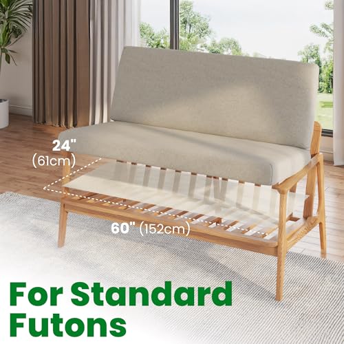 ECOHomes Couch Cushion Grip Pad, Couch Cushion Non Slip Pads Keep Sofa Cushions from Sliding - Anti Slip Sofa & Patio Grips Mattress Gripper Stopper Stop Slide & Sliding, Futon Standard, 24" by 60" - size: Futon Standard (24" By 60")