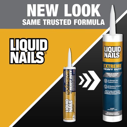 Liquid Nails Extreme Heavy Duty Construction Adhesive - color: White, size: 28 Ounce, style: Extreme Heavy Duty