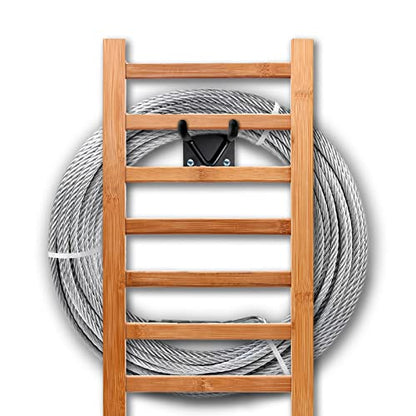 2Pcs Shovel Holder Wall Mount, Ladder Hangers, Rake Racks, Large Garden Tool Hook Organizers, Heavy Duty Garage Utility Hooks for Hanging Yard Tools, Chairs, Bikes and More