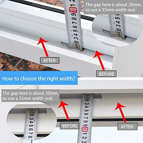 TAROSE Weather Stripping, 16.5 Feet Silicone Door Seal Strip, White, 35mm - color: White, size: 35 mm, 16.5ft