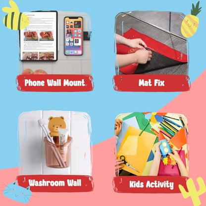 D-NYX Double Sided Tape Sticky Dot Removable Putty No Trace Clear Sticky Tack Waterproof Stickers for Festival Decoration Picture Hanging Museum Wax Gel, Earthquake Putty Hanging Strips Mounting Dots - style: 280 Sticky Dots