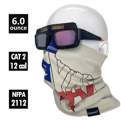 Fullsheild FR Flame Resistant Face Mask Full Cover Neck Gaiter Snood for Welding Hunting Army Military Working - color: Texas