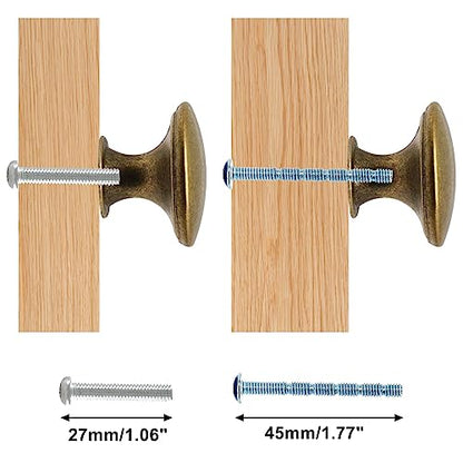 8 Pcs Brass Cabinet Knobs, Round Dresser Knob Kitchen Drawer Knobs, Single Hole Cupboard Door Knob Dresser Drawer Pulls Handles - color: Brass, size: 8 Pack