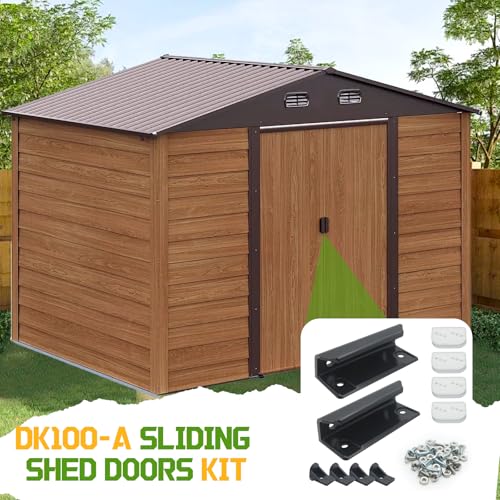 Door Tune Up Kit for Arrow Shed Storage Products, Dk100-A Sliding Shed Doors Kit-Black