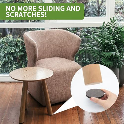 Non Slip Furniture Pads 12 PCS 3'' Round - Anti Slip Furniture Pads - Self Adhesive Rubber Feet Furniture Feet - Chair Leg Floor Protectors - Keep Furniture in Place - size: Round 3 inch 12PACK