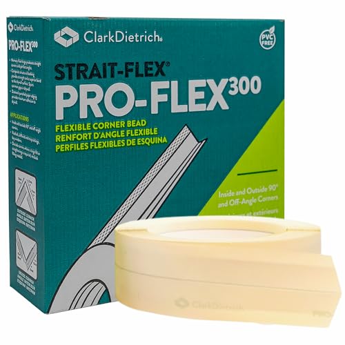 Drywall Tape – Pro-Flex300 Drywall Repair Corner Bead – Flexible PVC-Free for Inside and Outside 90 Degrees or Off-Angle Corners – Crack-Free Drywall Finishing - 3" x100ft