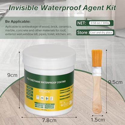 300g Invisible Waterproof Agent Anti-Leakage Agent, Sealer Mighty Paste, Transparent Waterproof Glue Insulating Sealant Polyurethane Coating for Home Bathroom Roof