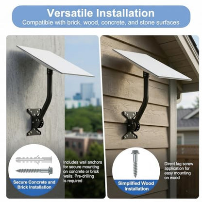 Starlink Gen 3 Mounting Kit for Roof, Pole & Wall Installations, Heavy Duty Adjustable Mounting Bracket with Accessories, Weatherproof Outdoor Satellite Dish Mount