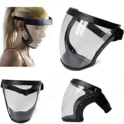 Super Protective Face Shield,Anti Fog Mask,Adult Clear Face Shield,Plastic Face Mask（Grey） - color: Grey