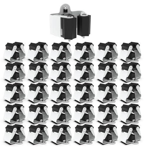 3-H Broom Hanger,Mop Holder Wall Mount 30 Pack, Broom Holder Wall Mount for Hanging and Organizing Shovel,Rake,Brush,Yard Tools in Kitchen,Laundry Room,Bathroom,House(Black) - color: Matte Black, size: 30