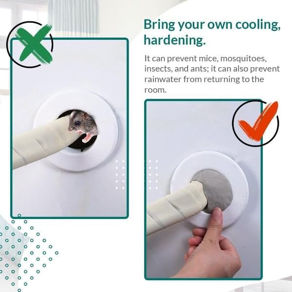 Waterproof Sealant Mastic, Waterproof Repair Sealing Clay, Quick Wall Mending Mud for Drain Connection, for Holes and Gaps Wall Filler (3)