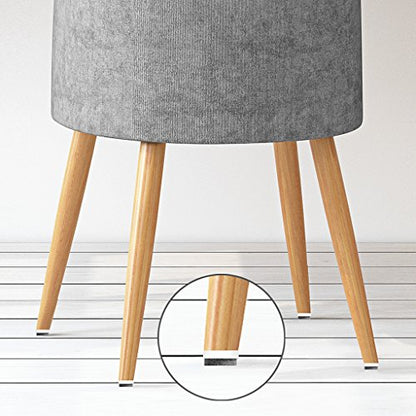 ALIMITOPIA 40pcs Screw-on Furniture Felt Pad Chair Glide Slider Hardwood Floor Protector for Wooden Leg Feet of Chair Table Furniture(Φ28mm or 1.1";White) - size: 28mm(White)