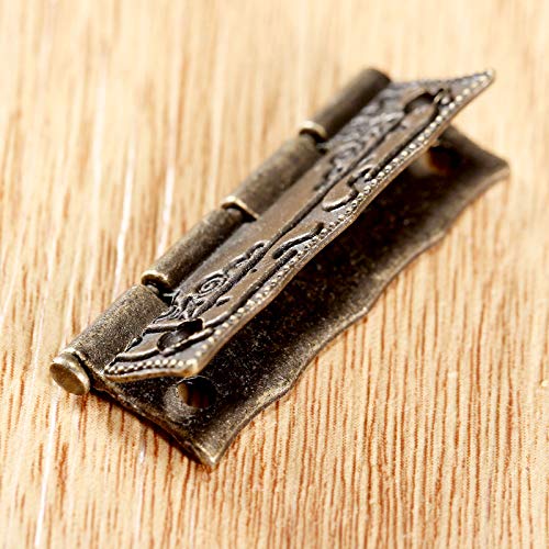 dophee Retro Decorative Lock, Latch Hasps, Pulls Handles, Hinges and Box Corner Protectors Hardware Kit for Jewelry Box Cabinet Wooden Box Handcrafts Project - style: Corner Protector Kit