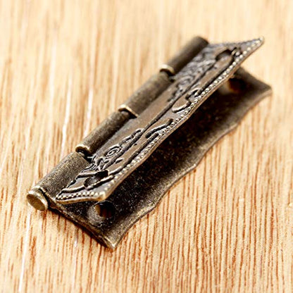 dophee Retro Decorative Lock, Latch Hasps, Pulls Handles, Hinges and Box Corner Protectors Hardware Kit for Jewelry Box Cabinet Wooden Box Handcrafts Project - style: Corner Protector Kit