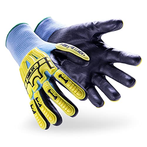 HexArmor Cut-Resistant Impact Protection Polyurethane Palm Knit Work Gloves | Helix® Core 3012 - color: 3012 | Cut-resistant Impact Protection, size: Large (Pack of 1)