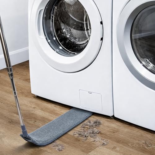 Retractable Gap Dust Cleaner with Extension Pole, Cleaning Tools with 3 Microfiber Dusting Cloths, Extendable Long Handle Duster for Cleaning Under Refrigerator Furniture Appliance - color: Gray