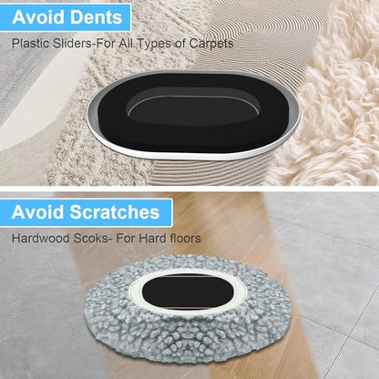 Furniture Sliders for Hardwood Floors: Multi-Surface 3-in-1 Furniture Movers Sliders - Moving Pads with 8PCS Carpet Sliders+4PCS Hard Floor Socks+1 Lifter - Protect Floor and Easily Move Furniture - size: 5.8*4.3in Oval 8+4+1Pack