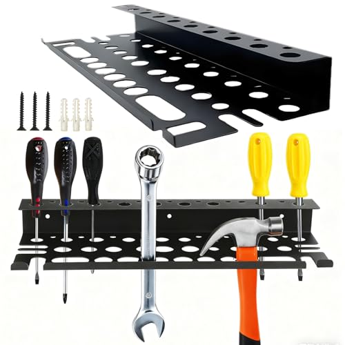 Screwdriver Organizer Wall Mount for Pliers, Screwdrivers, Garage Workshop Storage, Stores up to 43 Pliers or Small Tools, Ideal Gift for Men - color: Without charging station, size: 1 Layer/43 Tool Holder