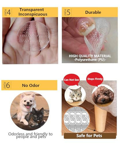 Non Slip Furniture Pads, 12 PCS Clear No Skid Furniture Grippers, Self Adhesive Anti Slip Furniture Pads, Anti Slide Hardwood Floors Protectors for Keep Couch Stoppers (1.57 inch Square) - size: 1.57 inch Square