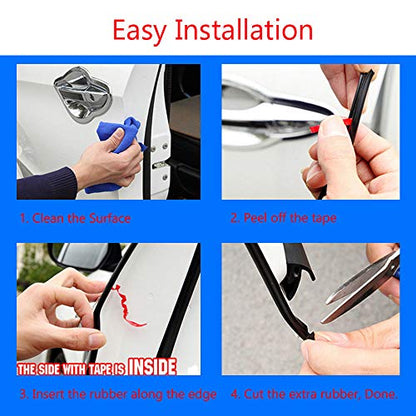 ESUPPORT 16ft 5M U Shape Car Door Moulding Rubber Scratch Protector Strip Edge Guard Trim Seal Blue - color: Blue