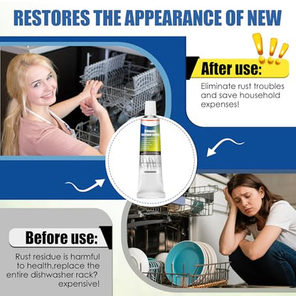 1.7oz Dishwasher Rack Repair Coating, Grey Dishwasher Vinyl Rack Rust Touch Up Paint Kit, Insulation and Waterproof, High and Low Temperature Resistant - color: Grey, size: 1.7 Ounce (Pack of 1)