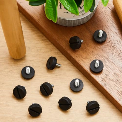 Lasnten 36 Pcs M6 Thread Adjustable Furniture Levelers Screw in Threaded Leveling Feet Heavy Duty Leveling Feet for Tables Chairs Furniture Legs, T Screws Not Included