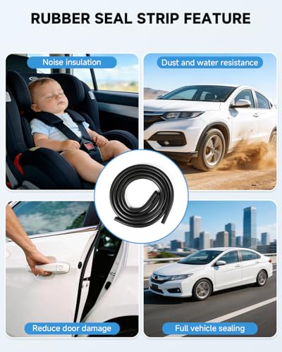 BIOOICHWeather Stripping Door Seal for Toyota RAV4 2019-2025, Rubber Seal Weather Strip Kit, Soundproof Noise Insulation Dustproof for Front/Rear Trunk A-Pillar B-Pillar Front/Rear Door (10-Pack) - size: for Toyota 2019–2025 RAV4