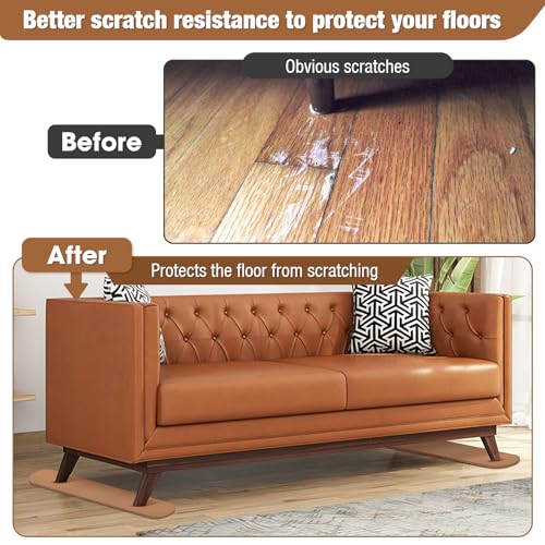 4 Pack Anti-Slip Furniture Rail Pads for Recliners,Sofa,couches. Rubber Recliner Chair Floor Protectors, Coffee Pads to Keep Furniture from Sliding for Hardwood, Carpet, Marble Floor. 30.5''x3.9'' - size: Coffee