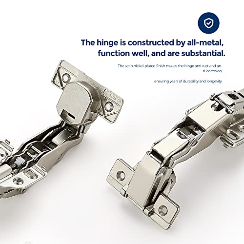 Ravinte 1 Pair 2 Pack Kitchen Cabinet Hinges, 165 Degree Kitchen Door Hinges Compatible with Lazy Susan Corner Cupboard，Full Overlay Face Frame Concealed Corner Cabinet Hardware - size: 165 Degree