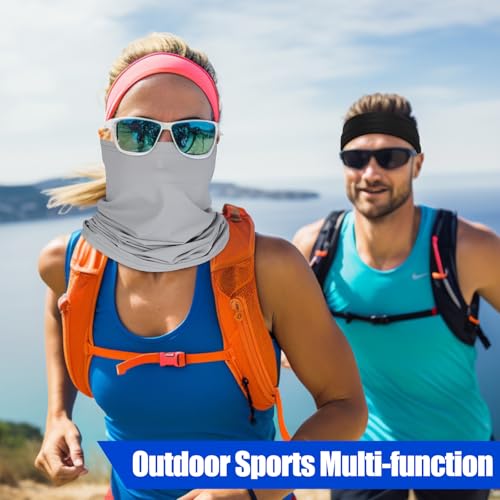 Mandydov Summer Cooling Neck Gaiter Face Mask Breathable Balaclava, UV Protection Wind Dust Proof Face Cover Scarf - color: Combo 4