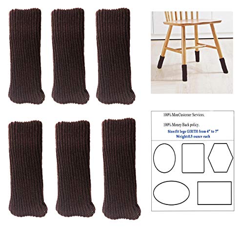 24PCS High Elastic Floor Protectors Knitting Wool Furniture Socks/Chair Leg Pads Floor Protector