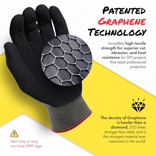 Garden & Work Gloves for Men and Women – Cut Resistant Gardening Gloves with Grip, Lightweight Breathable Safety Gloves for DIY, Construction, Warehouse & General Handling – Large, Pack of 3 - color: Black and Grey