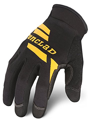 Ironclad WCG Workcrew Mechanic Gloves, Black - color: Black/Yellow, size: Medium (Pack of 1)
