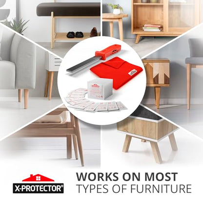X-Protector Furniture Pads Preparation Set - Includes Metal File, Microfiber Cloth & 20 Cleaning Wipes - Furniture Surface Prep Kit for Easy Installation of Furniture Pads! - size: Prep Set